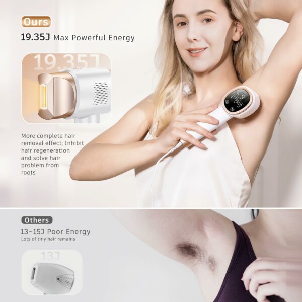 Premium IPL Hair Removal Device, Laser Hair Removal Device 3-in-1 with 9 Energy Levels, 999,900 Flashes, 2 Control Modes