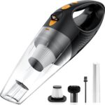 Handheld Vacuum Cordless with 2 Filters, Car Vacuum Cleaner High Power with Fast Charge Tech, Rechargeable Mini Vacuum , Large-Capacity Battery