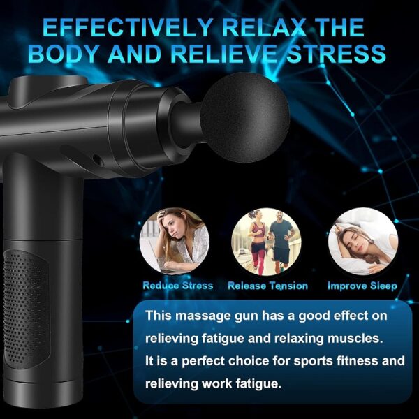 Massage Gun Deep Tissue, Muscle Percussion Massager with 30 Speeds Quiet Hand Massagers with LCD Touch Screen