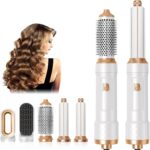 5 in 1 Air Styler – Magic Styler - Hair Dryer Brush – Multi use Styling Appliances - Thermal Wrap - for Curling, Straightening, Volumizing - White