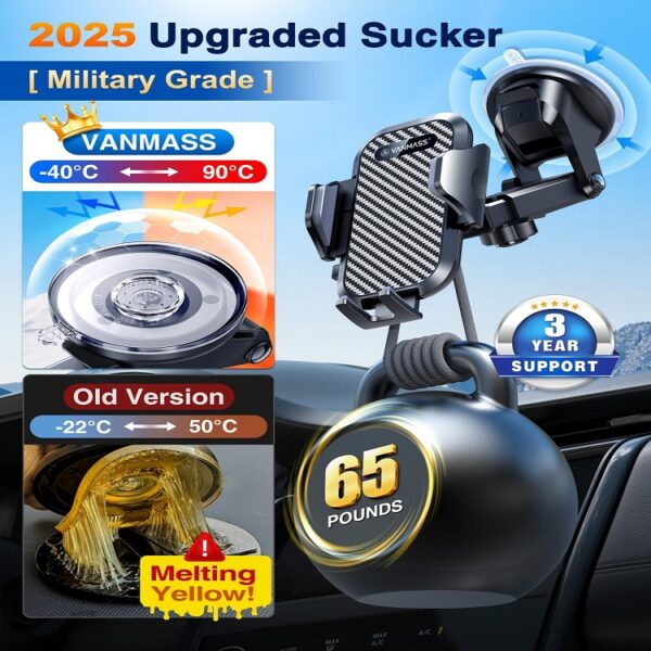 Car Phone Holder Rotatable Universal Mobile Phone Mount Dashboard Windscreen