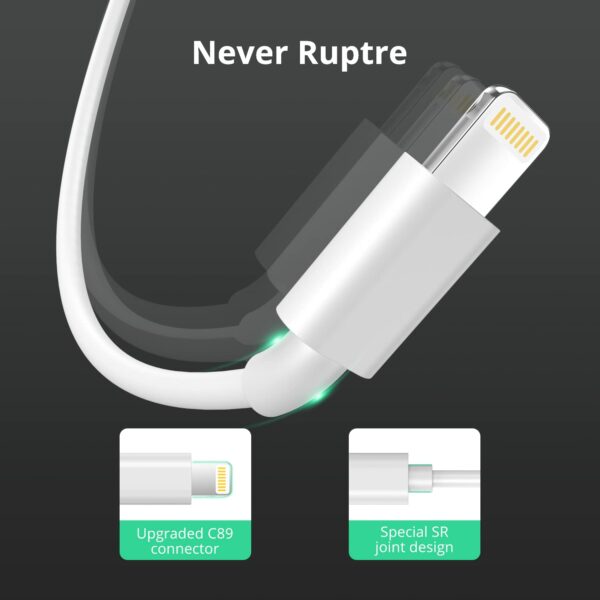 2Pack 1M iPhone Charger Cable [Apple MFi Certified] Lightning to USB Cable Lead 3 Foot, 2.4A Fast Charging Cable for iPhone, iPad and iPod