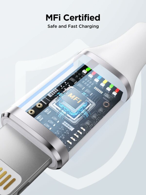 iPhone Charger Cable 2M, MFi Certified Lightning Cable Fast Charging iPhone Cable Lead Nylon Lightning to USB Cable for iPhone
