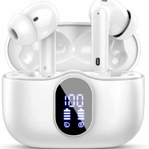Wireless Earbuds, Bluetooth 5.3 Headphones In Ear with 4 ENC Noise Cancelling Mic, 2025 New Bluetooth Earphones Mini Deep Bass Stereo Sound