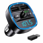 Bluetooth 5.3 FM Transmitter for Car, Bluetooth Car Music Wireless Radio Adapter, Universal Car Charger with Dual USB Charging