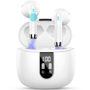 Wireless Earbuds, Bluetooth 5.4 Headphones NEW Wireless Headphones with 4 ENC Mic, 56H Bluetooth Earphones in Ear Noise Cancelling Deep Bass