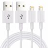 2Pack 1.8M Charger Cable [Apple MFi Certified] 6 Foot, 2.4A Lightning to USB Fast Charging Lead for iPhone, iPad and iPod