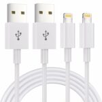 2Pack 1.8M Charger Cable [Apple MFi Certified] 6 Foot, 2.4A Lightning to USB Fast Charging Lead for iPhone, iPad and iPod