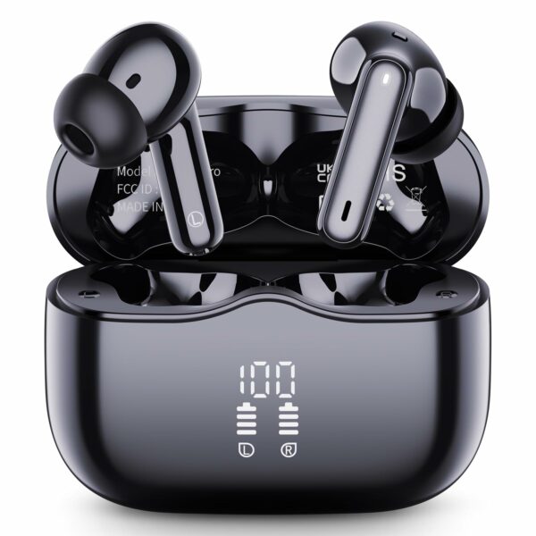 Wireless Earbuds, Bluetooth 5.3 Headphones in Ear with HiFi Stereo Deep Bass, 40H Playtime Wireless Earphones mit 4 ENC Noise Cancelling Mic