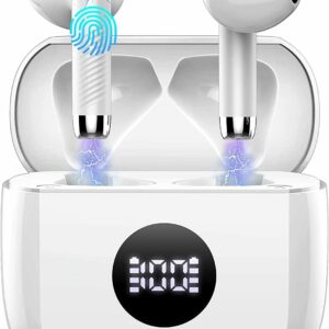 Wireless Earbuds, Bluetooth 5.4 Headphones in Ear with 4 ENC Noise Cancelling Mic, Bluetooth Earbuds 40Hrs Playtime, HiFi Stereo Deep Bass Wireless