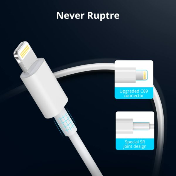 3M USB C to Lightning Cable [Apple MFi Certified] iPhone Fast Charger Cable USB-C Charging Cord for iPhone
