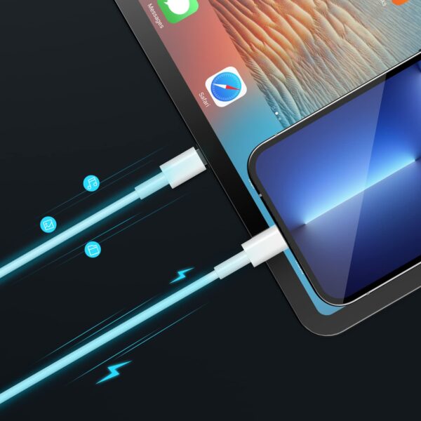 3M USB C to Lightning Cable [Apple MFi Certified] iPhone Fast Charger Cable USB-C Charging Cord for iPhone