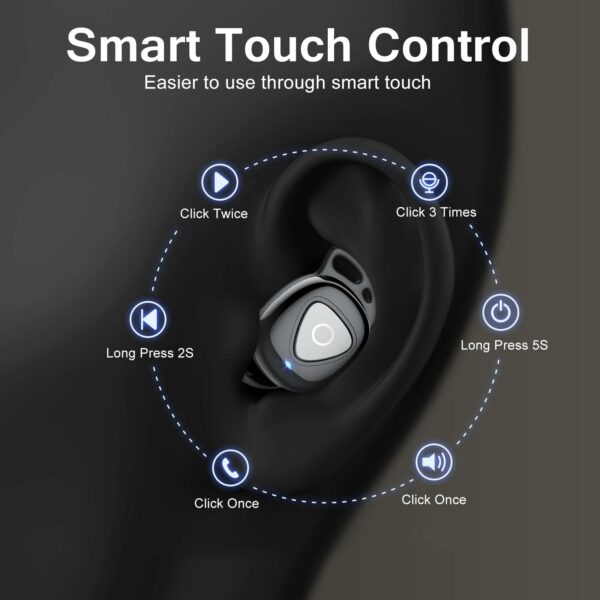 Wireless Earbuds, Sleep Earbuds Bluetooth 5.4 Headphones In Ear with ENC Noise Cancelling Mic, 40H Bluetooth Ear Buds with Sleep Mode HiFi Stereo
