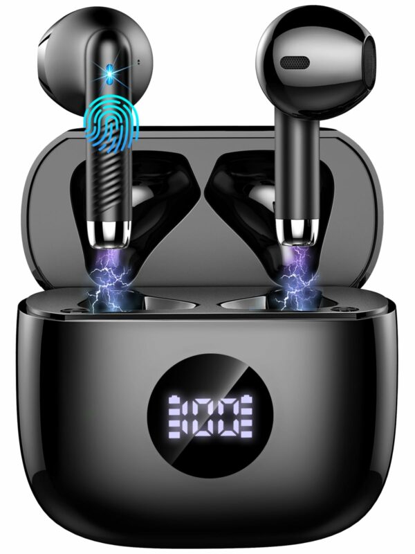 Wireless Earbuds, Bluetooth 5.4 Headphones in Ear with 4 ENC Noise Cancelling Mic, Bluetooth Earbuds 40H Playtime, Ear Buds HiFi Stereo Deep Bass