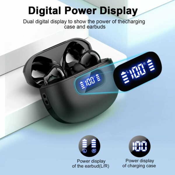 Ear buds Wireless Earbuds, Bluetooth 5.3 Headphones 2025 NEW Wireless Earphones, 4 ENC Noise Cancelling Mic, HiFi Stereo, 48H Playtime
