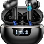 Wireless Earbuds, Bluetooth 5.4 Headphones with 4 ENC Noise Cancelling Microphone, Ear buds with HiFi Stereo Deep Bass, Bluetooth Earphones