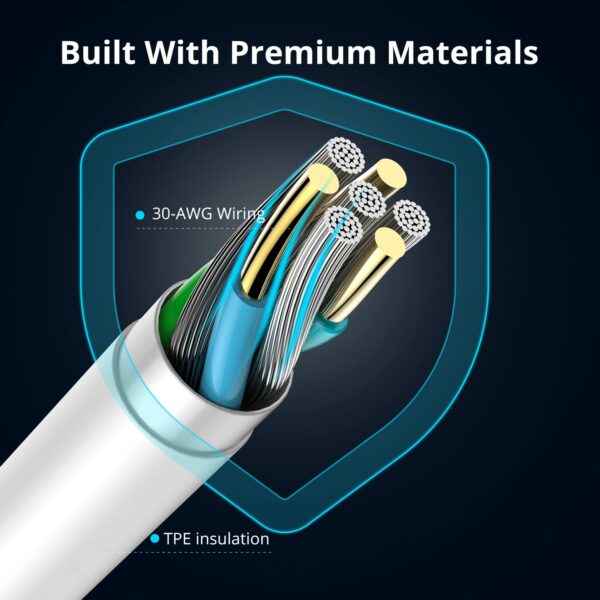 3M USB C to Lightning Cable [Apple MFi Certified] iPhone Fast Charger Cable USB-C Charging Cord for iPhone