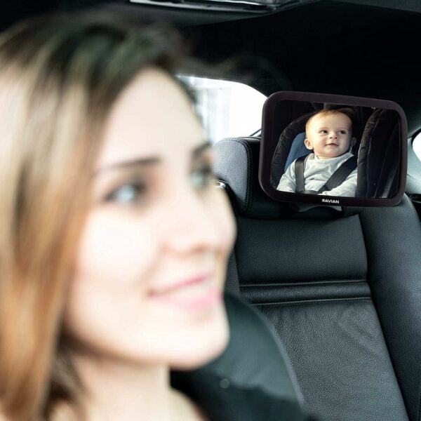 Baby Car Mirror for Back Seat Safest Newborn Essentials with Rear View, Shatterproof, Adjustable to See Rear Facing for Infants, Kids and Pets