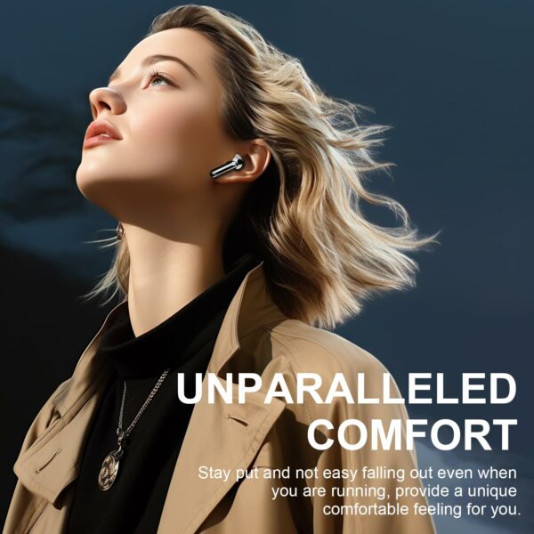 Wireless Earbuds, Bluetooth 5.4 Headphones with 4 ENC Noise Cancelling Microphone, Ear buds with HiFi Stereo Deep Bass, Bluetooth Earphones