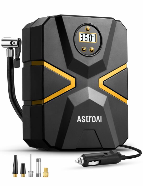 AstroAI Tyre Inflator Air Compressor 12V DC, Digital Car Tyre Pump 150 PSI, Preset Tyre Pressure & Auto Shutoff, Electric Air Pump