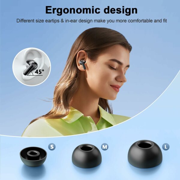 Ear buds Wireless Earbuds, Bluetooth 5.3 Headphones 2025 NEW Wireless Earphones, 4 ENC Noise Cancelling Mic, HiFi Stereo, 48H Playtime