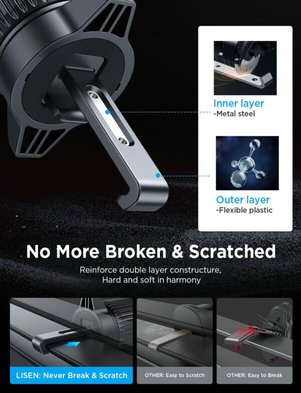 Car Phone Holder, Mobile Phone Holder for Cars Air Vent, [360° Rotation] [Ultra Stable] LISEN Car Phone Mount for iPhone and Samsung