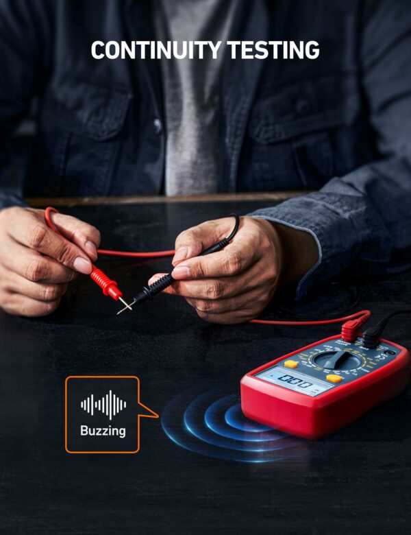 AstroAI Digital Multimeter Voltmeter Ohmmeter Ammeter Multi Tester Meter with Backlit LCD Electronic Test Meter Measures Voltage