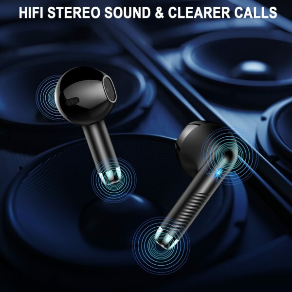 Wireless Earbuds, Bluetooth 5.4 Headphones in Ear with 4 ENC Noise Cancelling Mic, Bluetooth Earbuds 40H Playtime, Ear Buds HiFi Stereo Deep Bass