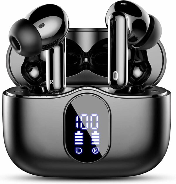 Wireless Earbuds, Bluetooth 5.3 Headphones In Ear with 4 ENC Noise Cancelling Mic, Btootos New Bluetooth Earbuds Mini Deep Bass Stereo Sound