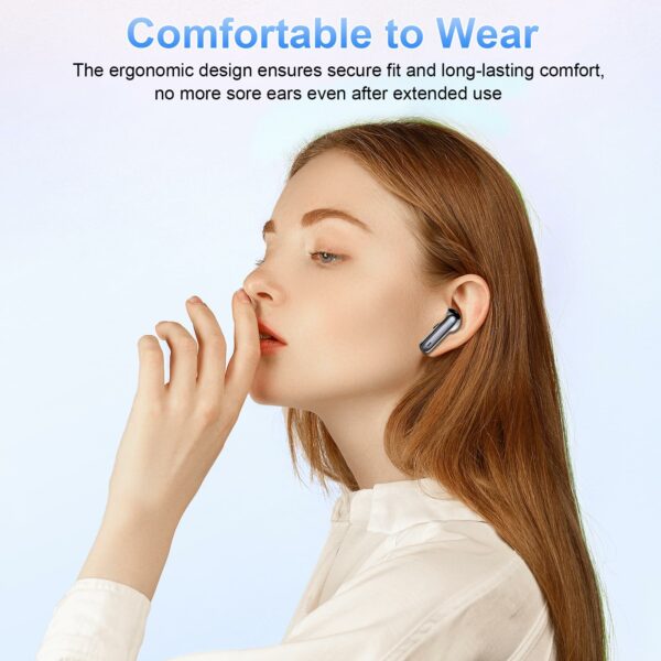 Wireless Earbuds, Bluetooth 5.3 Headphones in Ear with HiFi Stereo Deep Bass, 4 ENC Noise Cancelling Mic Wireless Earphones 40H, IP7 Waterproof, USB-C