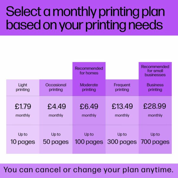 HP DeskJet 2820e All in One Printer | Perfect for Home | Colour | Wireless | Print, Scan & Copy | 3 Months of Instant Ink Included