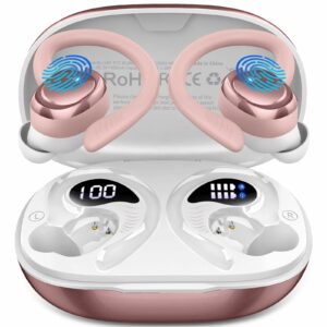 Wireless Earbuds, 2025 Bluetooth 5.4 Headphones Sport, Deep Bass Stereo in Ear Headphone, 4 ENC Noise Cancelling Mic Earphones, 50Hrs IP7 Waterproof