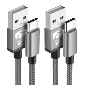 USB C Charger Cable 2M 2Pack USB A to USB C Type C Charger Fast Charging 3A Lead Braided for Samsung Galaxy S22 S21 S20,Pixel 8 7 6,PS5,Switch