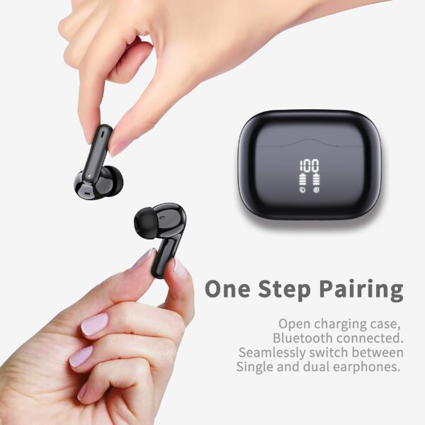 Wireless Earbuds, Bluetooth 5.3 Headphones in Ear with HiFi Stereo Deep Bass, 40H Playtime Wireless Earphones mit 4 ENC Noise Cancelling Mic