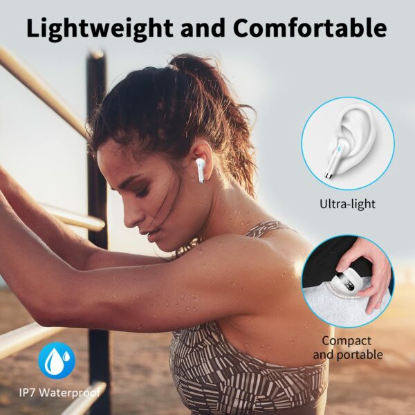 Wireless Earbuds, Bluetooth 5.4 Headphones NEW Wireless Headphones with 4 ENC Mic, 56H Bluetooth Earphones in Ear Noise Cancelling Deep Bass