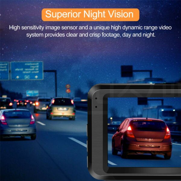 ORSKEY Dash Cam for Cars Front and Rear and SD Card Included 1080P Full HD In Car Camera Dual Lens Dashcam for Cars