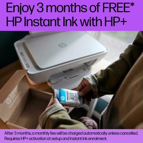 HP DeskJet 2820e All in One Printer | Perfect for Home | Colour | Wireless | Print, Scan & Copy | 3 Months of Instant Ink Included