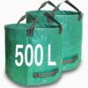 Garden Waste Bags 500L x 2 Heavy Duty Garden Bags, Reusable Garden Sacks with Handles, Ideal for Collecting Garden Waste (500L)