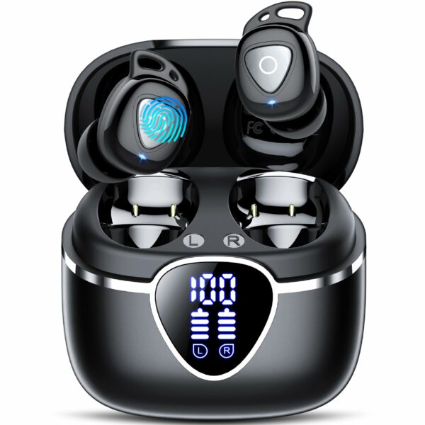 Wireless Earbuds, Sleep Earbuds Bluetooth 5.4 Headphones In Ear with ENC Noise Cancelling Mic, 40H Bluetooth Ear Buds with Sleep Mode HiFi Stereo