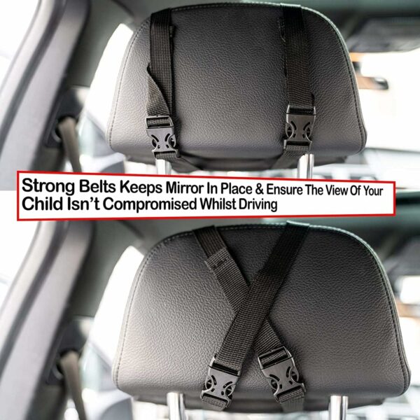 Baby Car Mirror for Back Seat Safest Newborn Essentials with Rear View, Shatterproof, Adjustable to See Rear Facing for Infants, Kids and Pets