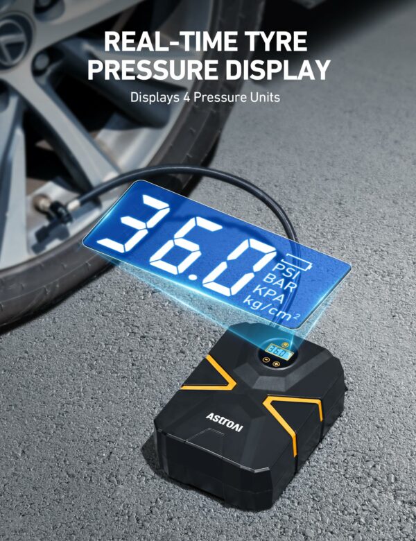 AstroAI Tyre Inflator Air Compressor 12V DC, Digital Car Tyre Pump 150 PSI, Preset Tyre Pressure & Auto Shutoff, Electric Air Pump
