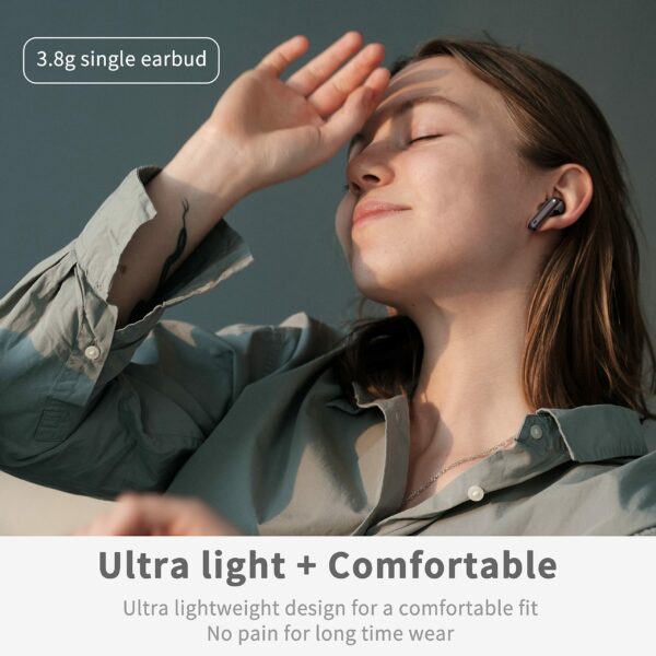 Wireless Earbuds, Bluetooth 5.3 Headphones in Ear with HiFi Stereo Deep Bass, 40H Playtime Wireless Earphones mit 4 ENC Noise Cancelling Mic