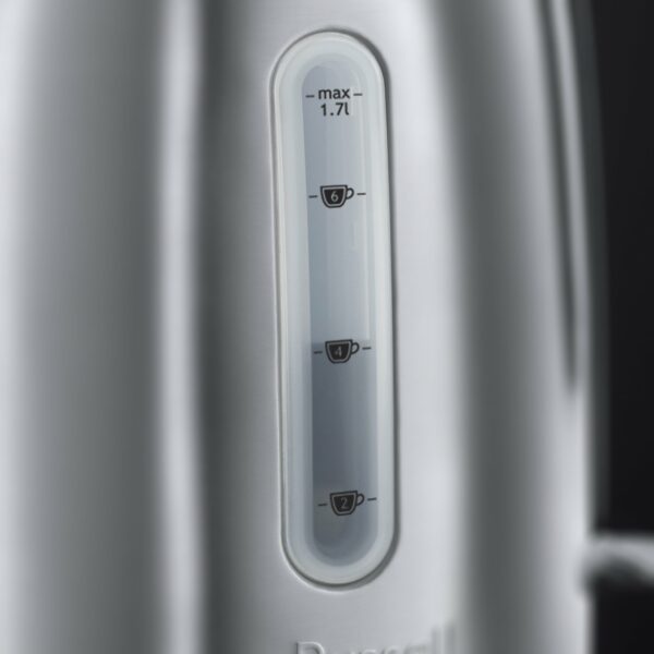 Russell Hobbs Brushed Stainless Steel & Black Electric 1.7L Cordless Kettle