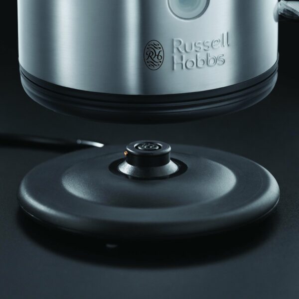 Russell Hobbs Brushed Stainless Steel & Black Electric 1.7L Cordless Kettle
