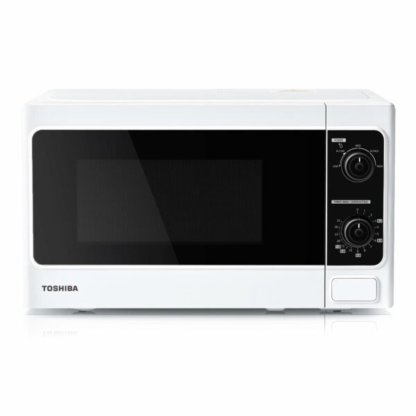 TOSHIBA 20 Liter 800W Manual Control Solo Small Microwave, Compact with 5 Power Levels, Automatic Defrost Function