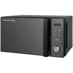 Russell Hobbs RHM2076B 20 Litre 800 W Black Digital Solo Microwave with 5 Power Levels, Automatic Defrost, 8 Auto Cook Menus, Clock and Timer