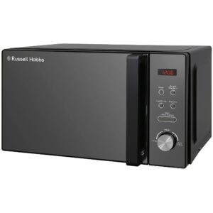 Russell Hobbs RHM2076B 20 Litre 800 W Black Digital Solo Microwave with 5 Power Levels, Automatic Defrost, 8 Auto Cook Menus, Clock and Timer