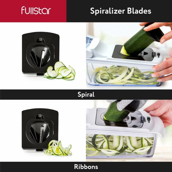 Vegetable Chopper Vegetable Cutter - Veggie Onion Salad Food Chopper Manual - Potato Chipper - Veg Chopper and Dicer - Gadgets (4-in-1 White)