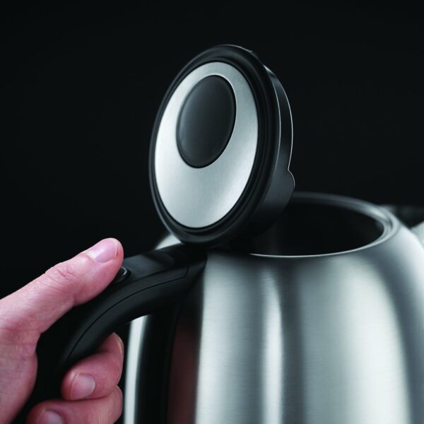 Russell Hobbs Brushed Stainless Steel & Black Electric 1.7L Cordless Kettle
