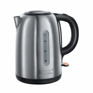 Russell Hobbs Brushed Stainless Steel & Black Electric 1.7L Cordless Kettle